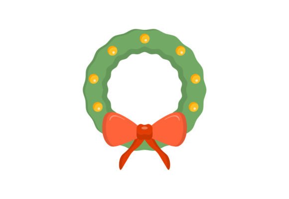 Christmas Wreath Clipart SVG for Graphics and Illustrations