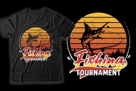 Fishing Tournament T Shirt Design: A Versatile Graphic for Branding and Print Templates