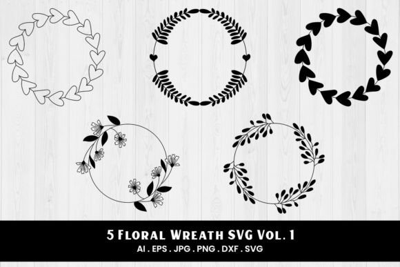 Floral Wreath SVG Vol. 1: A Versatile Graphic Design Asset for Crafts and Local Brands