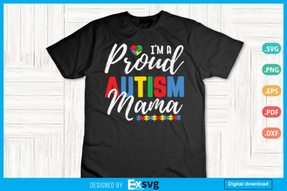 I’m a Proud Autism Mama Puzzle Mom: A Versatile Graphic for Handmade Businesses