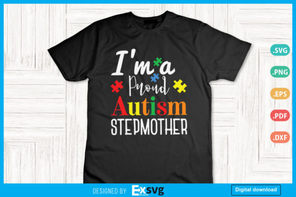 I’m a Proud Autism Stepmother: A Versatile Graphic Design Asset for Local Business Branding