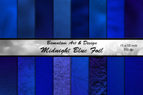 Midnight Blue Foil Textures: A Graphic Design Asset for Dark, Metallic Elegance