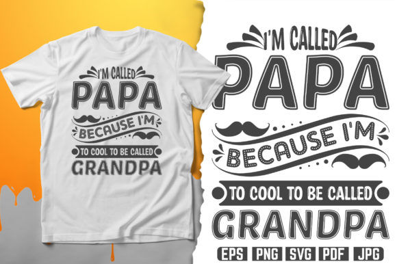 Papa Typography T-Shirt Design Vector Review