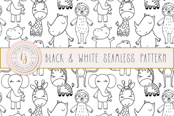 Safari Animals Graphics for Patterns and Digital Products