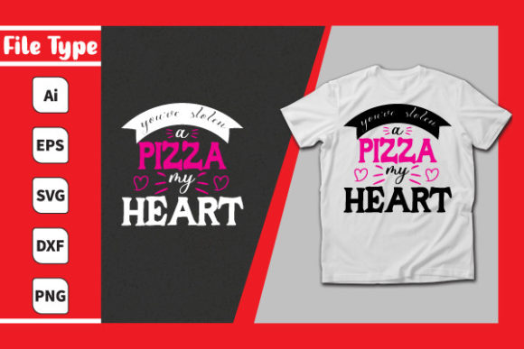 You've Stolen a Pizza My Heart: A Versatile Graphic Design Asset for Print Templates